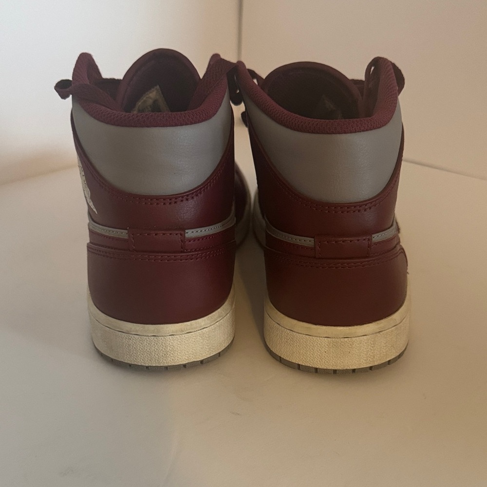 Jordan Men's Burgundy and Gray Sneakers - Picture 5 of 7